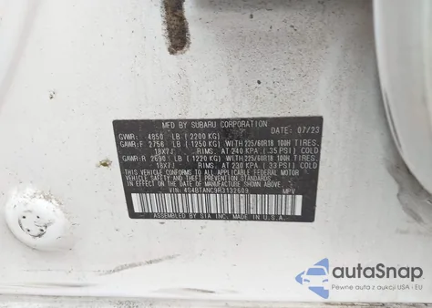 2024 Subaru Outback Limited z USA, uszkodzony, nr VIN 4S4BTANC9R3132609